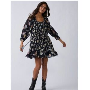 Free People Camella Floral Print Minidress Size XS